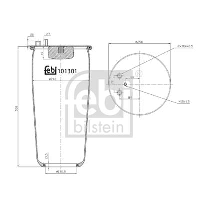 Febi Air Suspension Boot Gaiter Bellow 101301