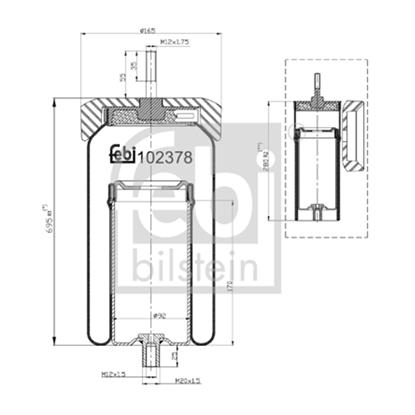 Febi Air Suspension Boot Gaiter Bellow 102378