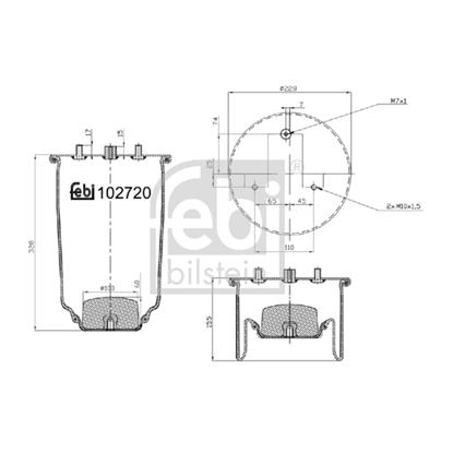 Febi Air Suspension Boot Gaiter Bellow 102720