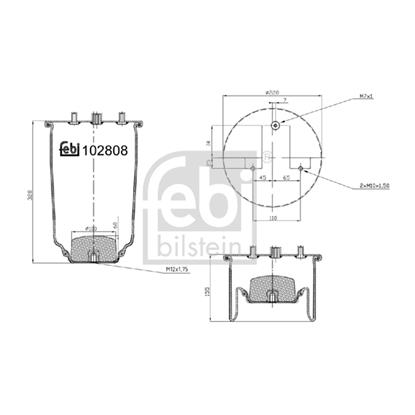 Febi Air Suspension Boot Gaiter Bellow 102808