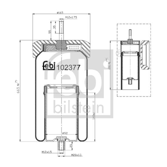 Febi Air Suspension Boot Gaiter Bellow 102377