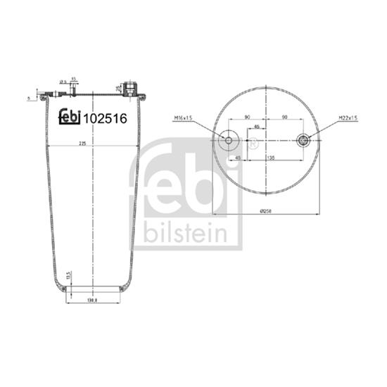 Febi Air Suspension Boot Gaiter Bellow 102516