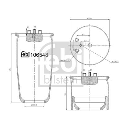 Febi Air Suspension Boot Gaiter Bellow 106548