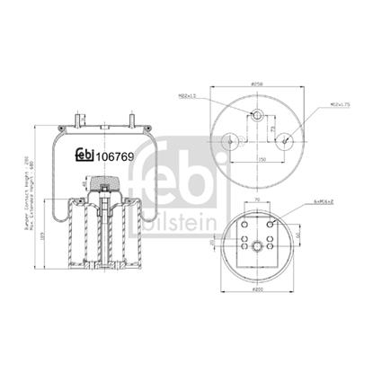 Febi Air Suspension Boot Gaiter Bellow 106769