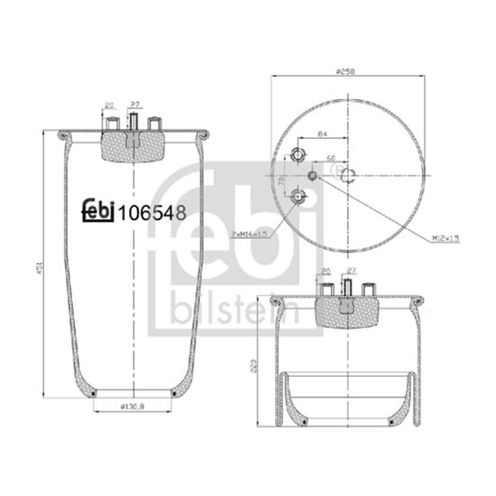 Febi Air Suspension Boot Gaiter Bellow 106548