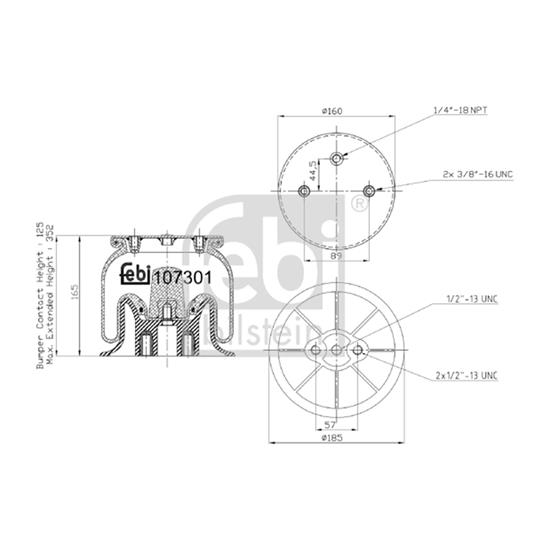 Febi Air Suspension Boot Gaiter Bellow 107301