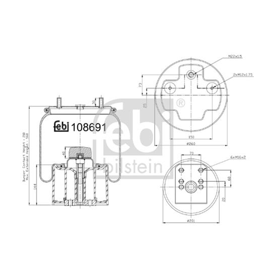 Febi Air Suspension Boot Gaiter Bellow 108691