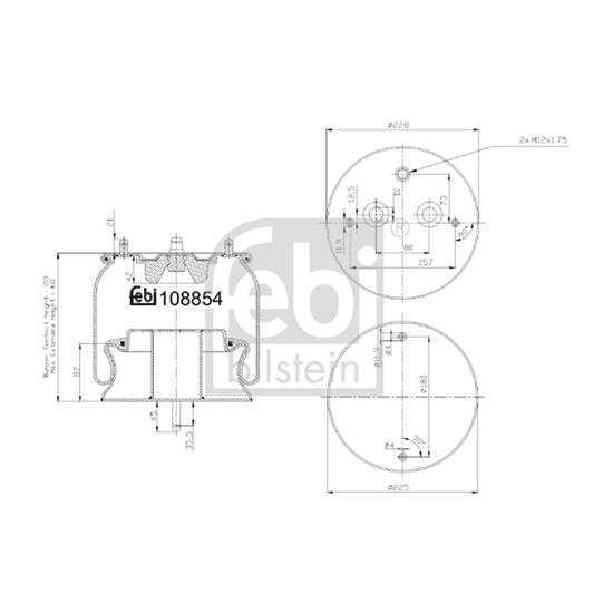 Febi Bellow air suspension 108854