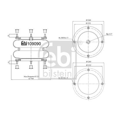 Febi Air Suspension Boot Gaiter Bellow 109090