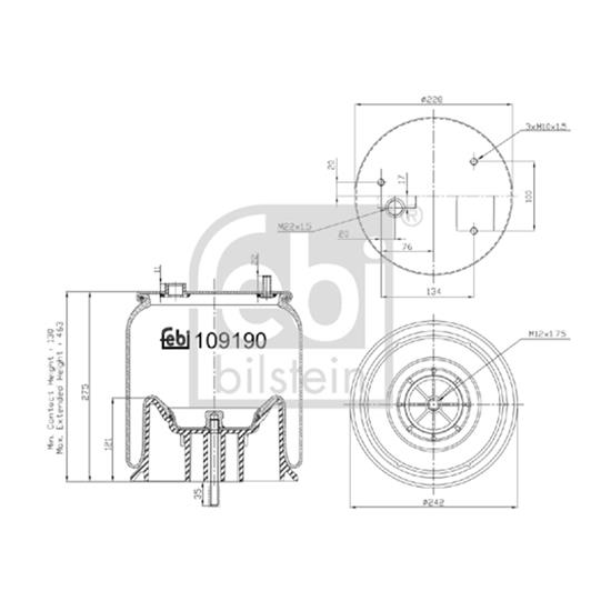 Febi Bellow air suspension 109190