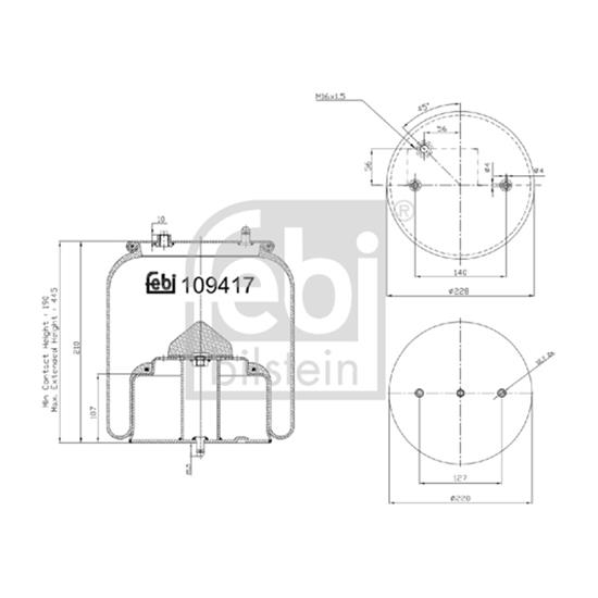 Febi Air Suspension Boot Gaiter Bellow 109417