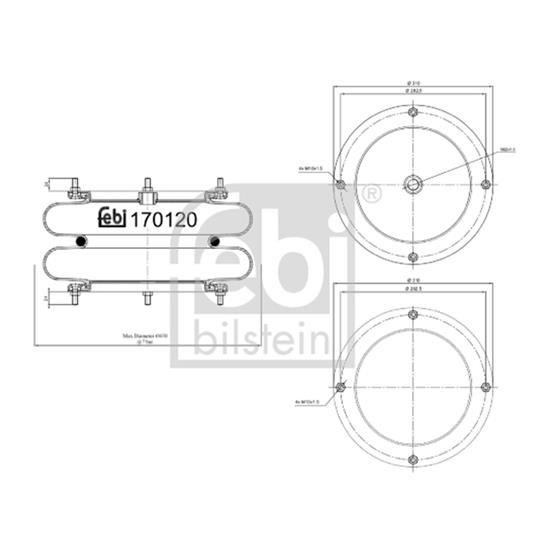 Febi Air Suspension Boot Gaiter Bellow 170120