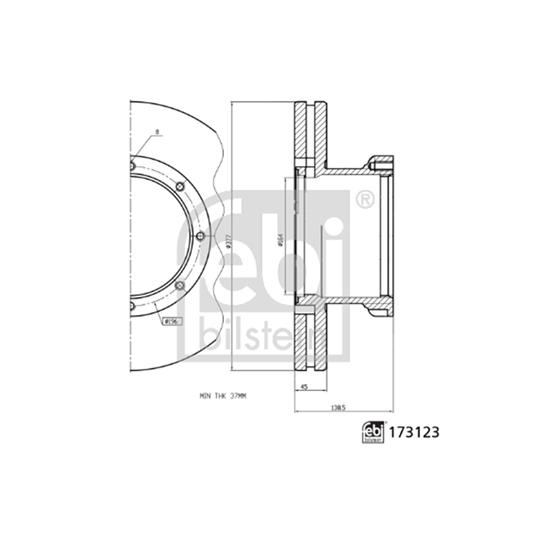 Febi Brake Disc 173123