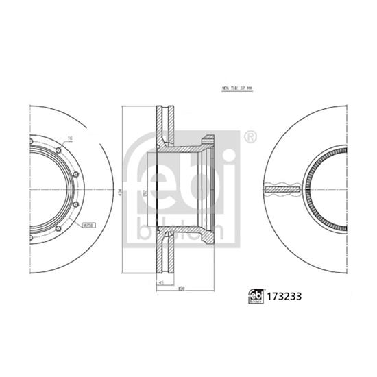 Febi Brake Disc 173233