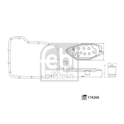 Febi Automatic Gearbox Transmission Hydraulic Filter Set 174266