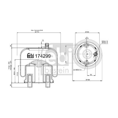 Febi Bellow air suspension 174299