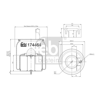 Febi Bellow air suspension 174464