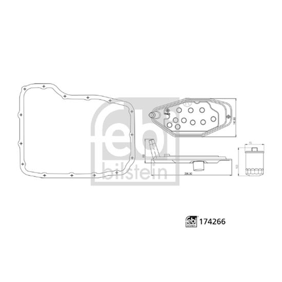 Febi Automatic Gearbox Transmission Hydraulic Filter Set 174266