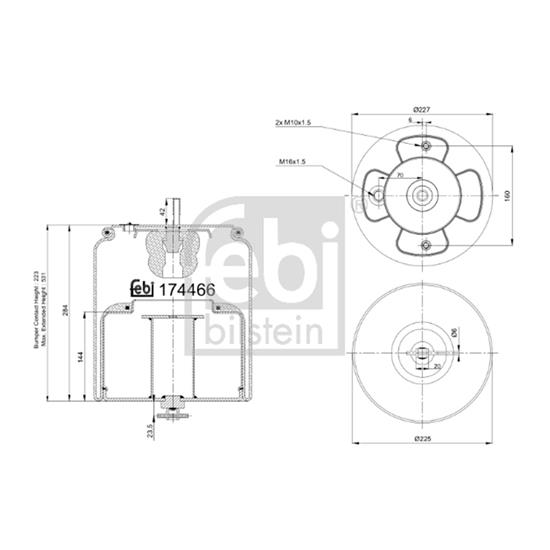 Febi Bellow air suspension 174466