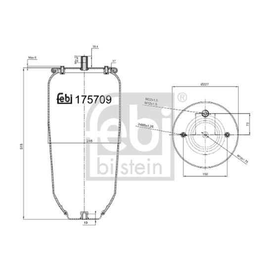 Febi Bellow air suspension 175709