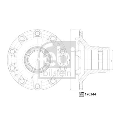 Febi Wheel Hub 176344