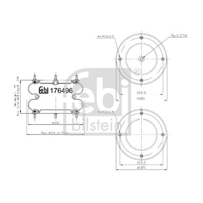 Febi Bellow air suspension 176496