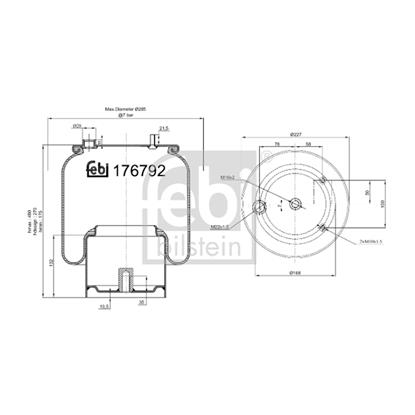 Febi Bellow air suspension 176792