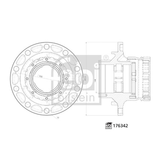 Febi Wheel Hub 176342