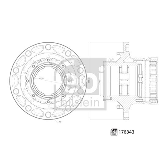 Febi Wheel Hub 176343