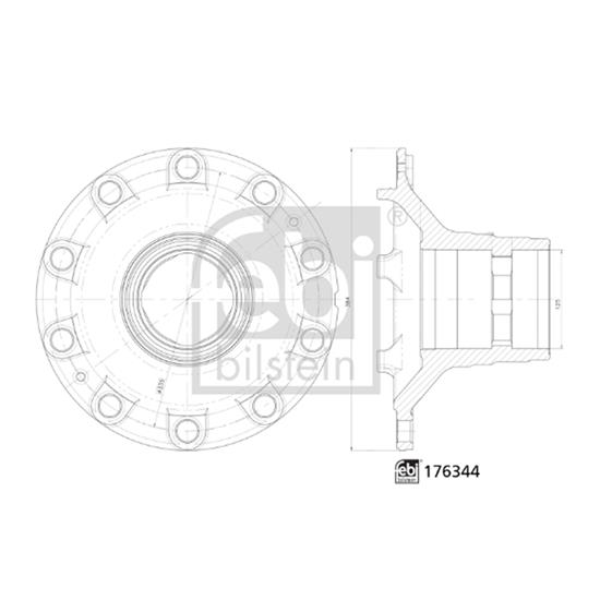 Febi Wheel Hub 176344