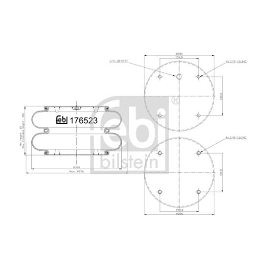 Febi Bellow air suspension 176523