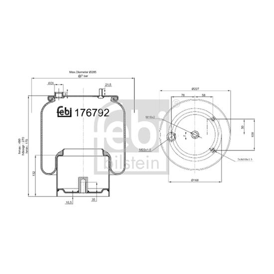 Febi Bellow air suspension 176792