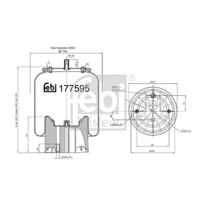 Febi Bellow air suspension 177595