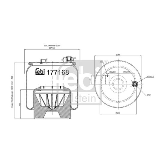 Febi Bellow air suspension 177168