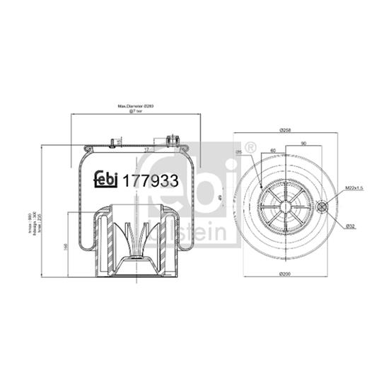 Febi Bellow air suspension 177933