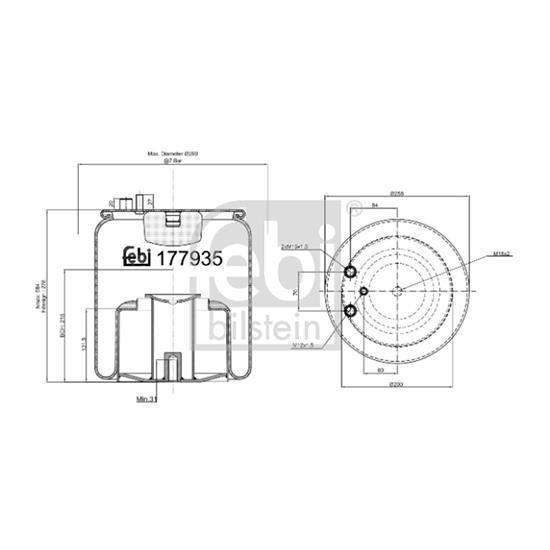 Febi Bellow air suspension 177935