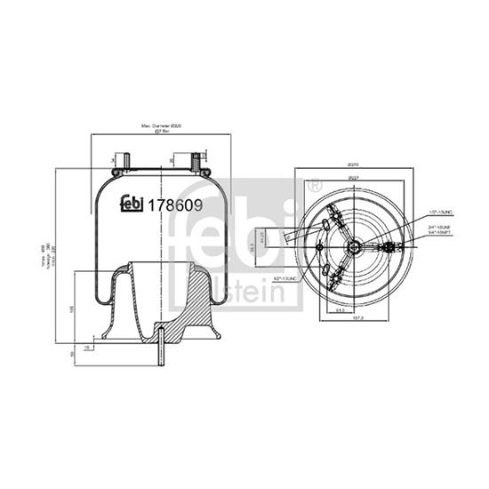 Febi Bellow air suspension 178609