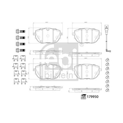 Febi Brake Pad Set 179950