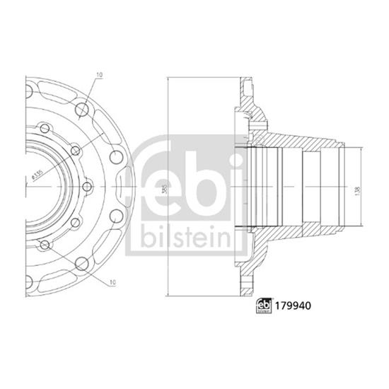 Febi Wheel Hub 179940