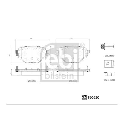 Febi Brake Pad Set 180630