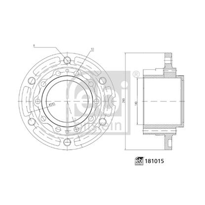 Febi Wheel Hub 181015