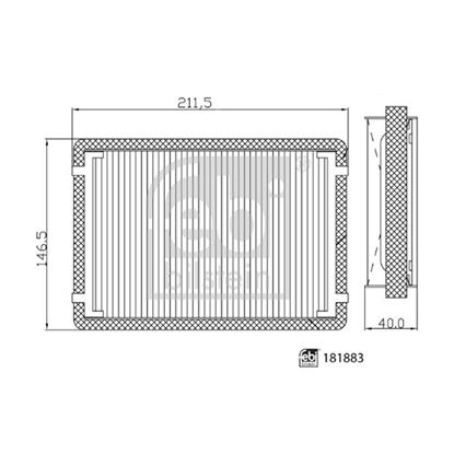 Febi Pollen Cabin Interior Air Filter 181883