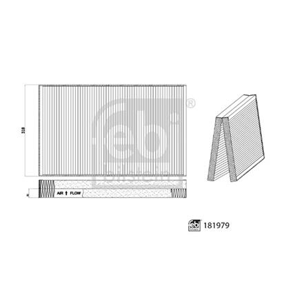 Febi Pollen Cabin Interior Air Filter 181979