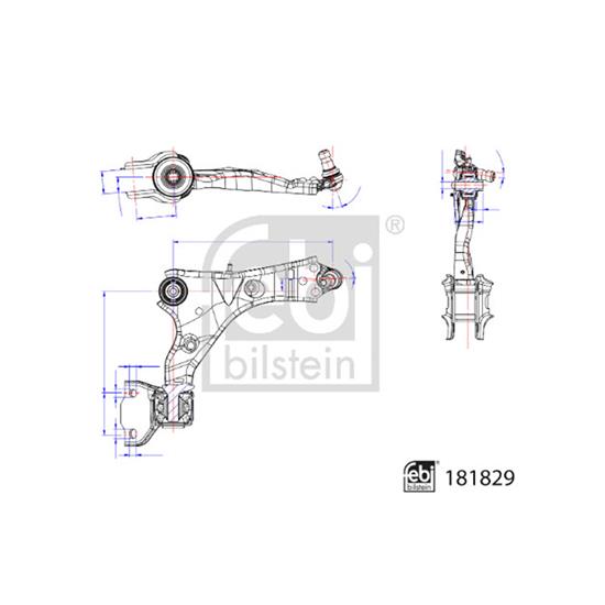 Febi ControlTrailing Arm wheel suspension 181829