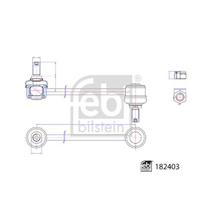 Febi LinkCoupling Rod stabiliser bar 182403