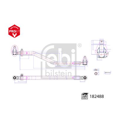 Febi Steering Centre Rod Assembly 182488