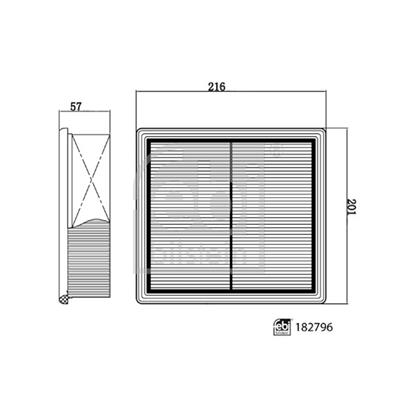 Febi Pollen Cabin Interior Air Filter 182796