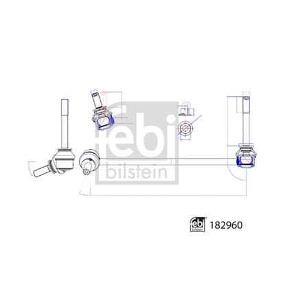 Febi LinkCoupling Rod stabiliser bar 182960
