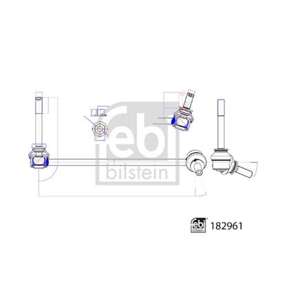 Febi LinkCoupling Rod stabiliser bar 182961