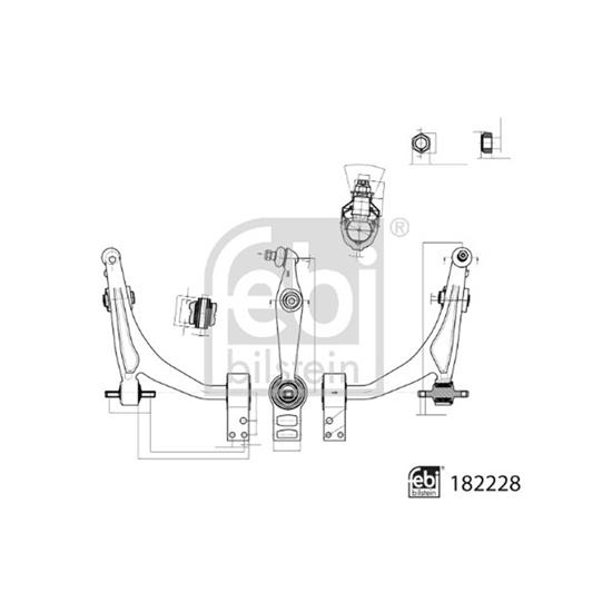 Febi ControlTrailing Arm wheel suspension 182228